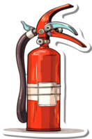 Red Fire Extinguisher with Unique Nozzle Design png