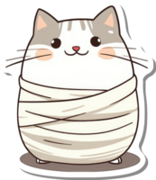Adorable Mummy Cat Wrapped In Soft Bandages png