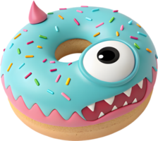 Animated monster with silly, funny expression and playful character. . png