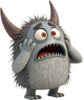 Wacky animated monster with silly, funny expressions and antics. . png