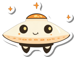 Adorable Cartoon Alien Spaceship Soaring Through Space png
