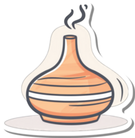 A Clay Pot Diffuser Steaming Aromatherapy Essential Oils png