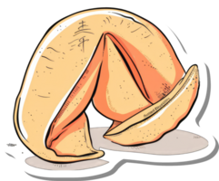 A Single Fortune Cookie Ready To Be Opened png