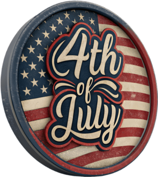 4to de julio logo para independencia día libertad celebracion. . png