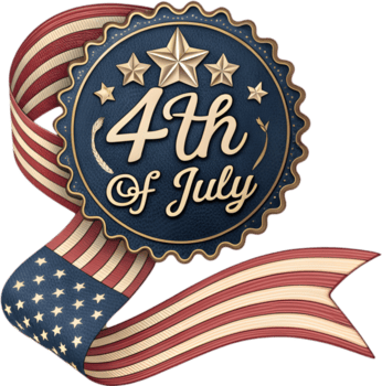 rojo, blanco, y azul 4to de julio emblema para nacional celebraciones . png