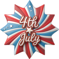 4th of July emblem with stars and stripes for logos. . png
