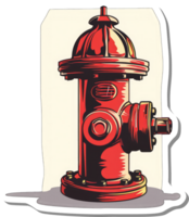 A Red Fire Hydrant Illustration Against A Light Background png