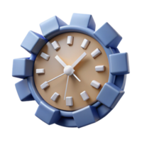 3D Render of a Stylish Abstract Clock Illustration png