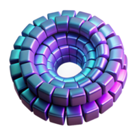 Abstract 3D Render of a Swirling Cube Formation png