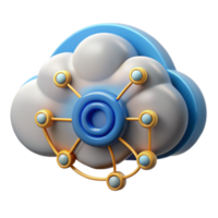 3D Cloud Computing Network Illustration, Digital Connectivity, Data Storage, Cybersecurity, Internet Technology, Cloud Server, Global Network, Cloud Icon, Software Development, Online Services png