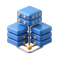 3D Illustration of Network Servers Data Center Cluster png