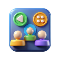 3D Render Colorful App Icon User Interface Design png