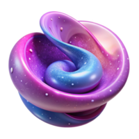 Abstract 3D Render of Intertwined Galaxy-Like Forms png