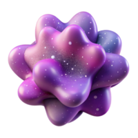 Abstract 3D Render Purple Galaxy Nebula Blob Form png