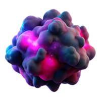 Abstract 3D Render of a Glowing Nebula-like Cluster png