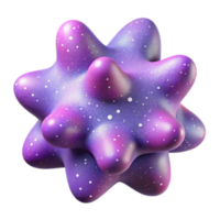 Purple Galaxy Blob 3D Render Abstract Background Illustration png