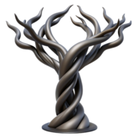 Abstract 3D Render of an Intricate Twisted Tree Sculpture png