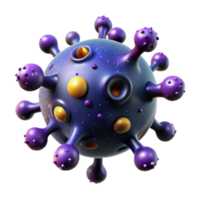3D Model of a Virus Particle Microscopic Illustration png