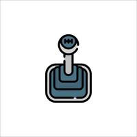 A blue and black icon of a joystick vector
