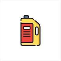 A yellow and red can of oil on a white background vector