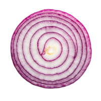 Sliced red onion with visible rings on a Transparent background showcasing freshness and vibrant color, slice onion isolated on background png