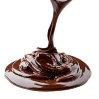 Flowing chocolate creates a rich cascade on a white background for dessert inspiration, Flowing chocolate isolated on white background png