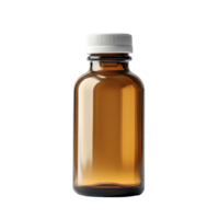 Brown medicine bottle isolated on Transparent background with a secure cap for safe storage and handling, Medicine bottleisolated on backgroundbackground png