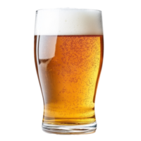 Refreshing pint of beer with frothy head isolated on Transparent background, pint beer isolated on background png