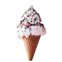 Enjoying a delightful ice cream cone with colorful sprinkles on a pink background, Ice Cream in the Cone png