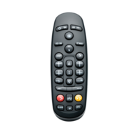 Remote control designed for various electronic devices with clear buttons isolated on a Transparent background, Remote tv isolated on background with background png