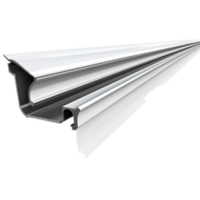 High quality rain gutter section displayed on a clean Transparent background for construction and home improvement projects, Rain gutter section isolated on background png