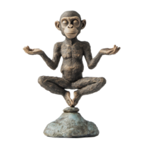 Monkeys showcase balance and tranquility with artistic expression on a clean Transparent background, Monkeys Embrace The Art Balance, background png