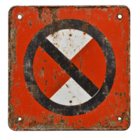 Warning sign with a red background indicating prohibited actions in an industrial area, Forbidden A Warning Sign, white background png