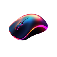 Colorful computer mouse with an artistic glow showcasing modern design elements, Computer Mouse png