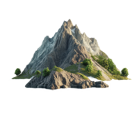 Island with rugged mountains reflecting in calm water on Transparent background, Mountain Island on background png