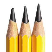 Colorful pencils arranged in a row on a plain white surface showcasing sharp tips and vibrant hues, Outstanding Pencils isolated on Transparent background png