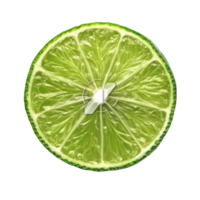 Fresh lime slice displayed against a Transparent background showcasing vibrant green color and juicy texture, Natural fresh lime slice isolated, isolated on background png