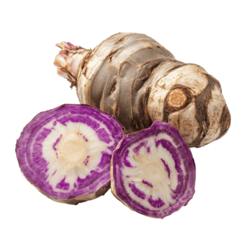 taro rot visas på en transparent bakgrund visa upp dess unik textur och Färg, taro isolerat på bakgrund png