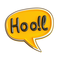 Bright yellow hello sign in a speech bubble design on a Transparent background inviting greetings and conversations, yellow hello sign with a speech bubble background png