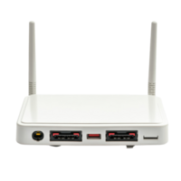 Modem router with multiple ports and antennas on a Transparent background, Modem , Router, background png