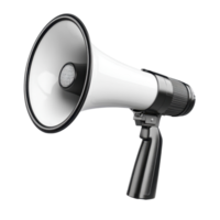 Megaphone speaker isolated on a Transparent background for public announcements and events, megaphone speaker object on isolated on background png