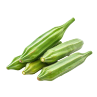 Fresh okra and green roselle displayed on a clean white background for culinary use and healthy recipes, fresh okra or green roselle isolated on white background png