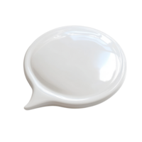 Creative use of a plastic speech bubble design on a Transparent background for versatile communication, Plastic 3d speech bubble. background png