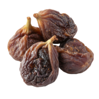 Dried figs clustered together on a clean Transparent background showcasing natural texture and color, Dried figsisolated on background png