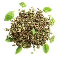 Oregano spice and fresh leaves on a Transparent background showcasing natural ingredients for cooking, Oregano spice on background png