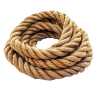 Close up of coiled rope on a Transparent background showcasing intricate textures and craftsmanship, Coiled rope on a background close up png