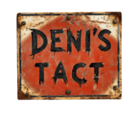 Warning sign indicating demonic traction on a distressed background at an unknown location, sign that says demons traction, Transparent background png