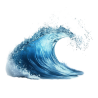 Ocean wave splashes dramatically against a Transparent background showcasing natural beauty, Ocean Wave with Splashing Water, isolated on background png