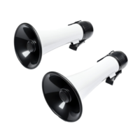 Two megaphones isolated on a Transparent background for communication needs, megaphones isolated on background png