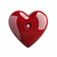Heart button isolated on a white background symbolizing love and affection, Heart button isolated on white background png